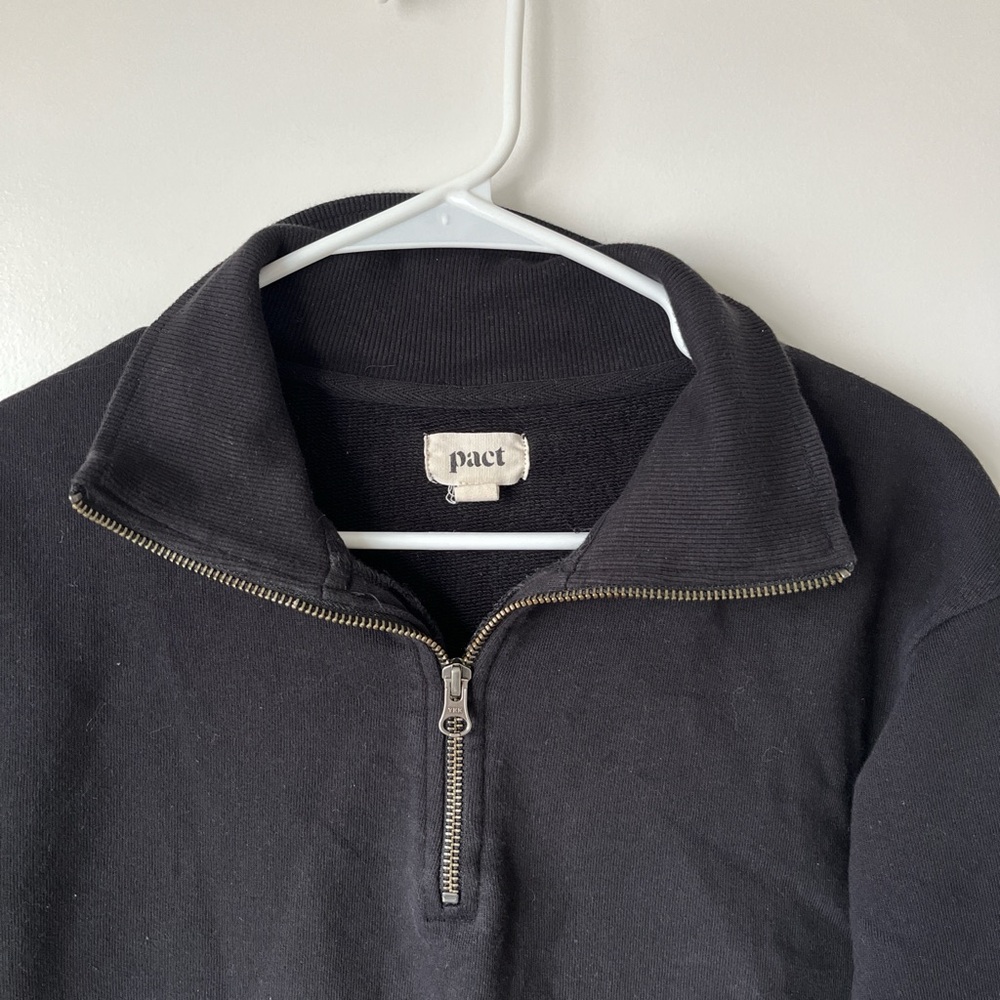 Pact Black Half-Zip Sweater - Picture 3 of 5